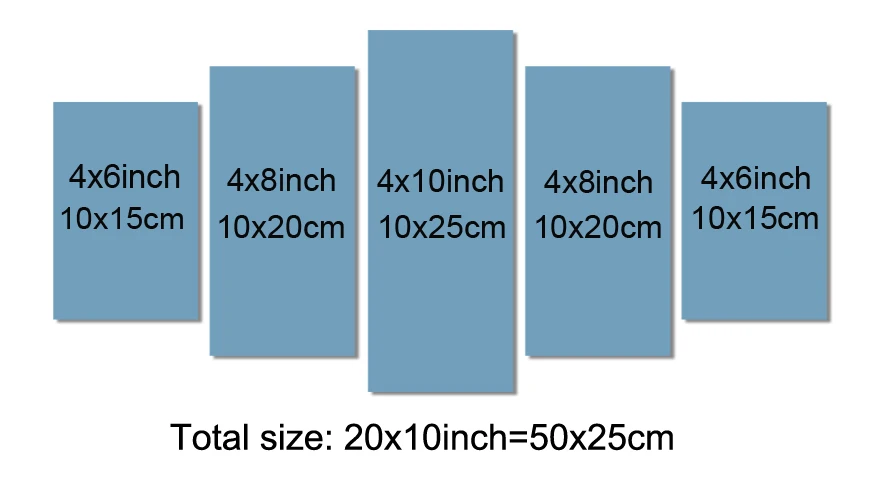 5PCS  10x15cm 10x20cm 10x25cm Image size