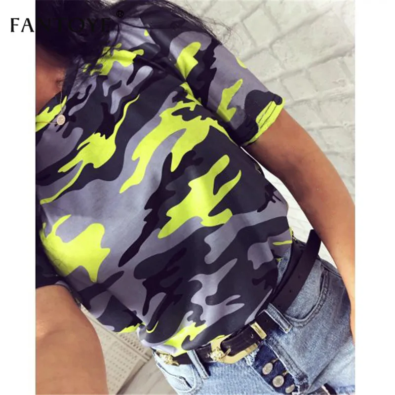 Fantoye 2019 Neon Camouflage Print Women T-Shirt Summer Short Sleeve Top Tees Streetwear Casual Slim Basic Tee Shirt Plus Size
Fantoye 2019 Neon Camouflage Print Women T-Shirt Summer Short Sleeve Top Tees Streetwear Casual Slim Basic Tee Shirt Plus Size