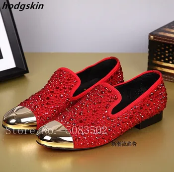 2019 Luxury Crystal Red Black Rhinestone Metal Round Toe Men Loafers Flats Smokking Slip On Shoes Man Zapatos De Mujer
2019 Luxury Crystal Red Black Rhinestone Metal Round Toe Men Loafers Flats Smokking Slip On Shoes Man Zapatos De Mujer