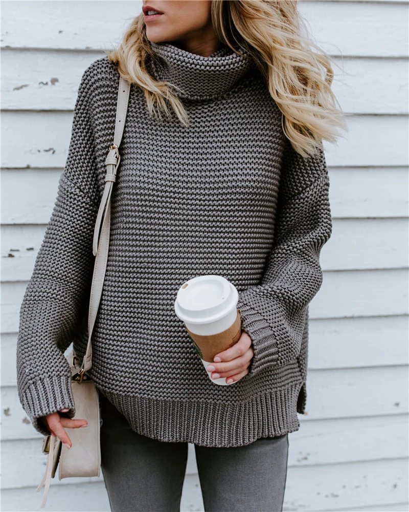Fashion Women Sweater Knitted Pullover Sueter Mujer Office Lady Jumpers Ladies Full Femme Solid Women Tops Casual Turtleneck
Fashion Women Sweater Knitted Pullover Sueter Mujer Office Lady Jumpers Ladies Full Femme Solid Women Tops Casual Turtleneck