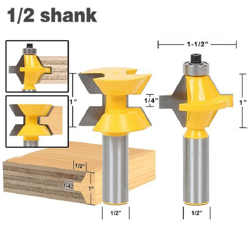 1Pc 12.7mm 1/2" Shank 120 Degree Wood Router Bit Sets Woodworking Groove Chisel Milling Cutter Tools
1Pc 12.7mm 1/2" Shank 120 Degree Wood Router Bit Sets Woodworking Groove Chisel Milling Cutter Tools