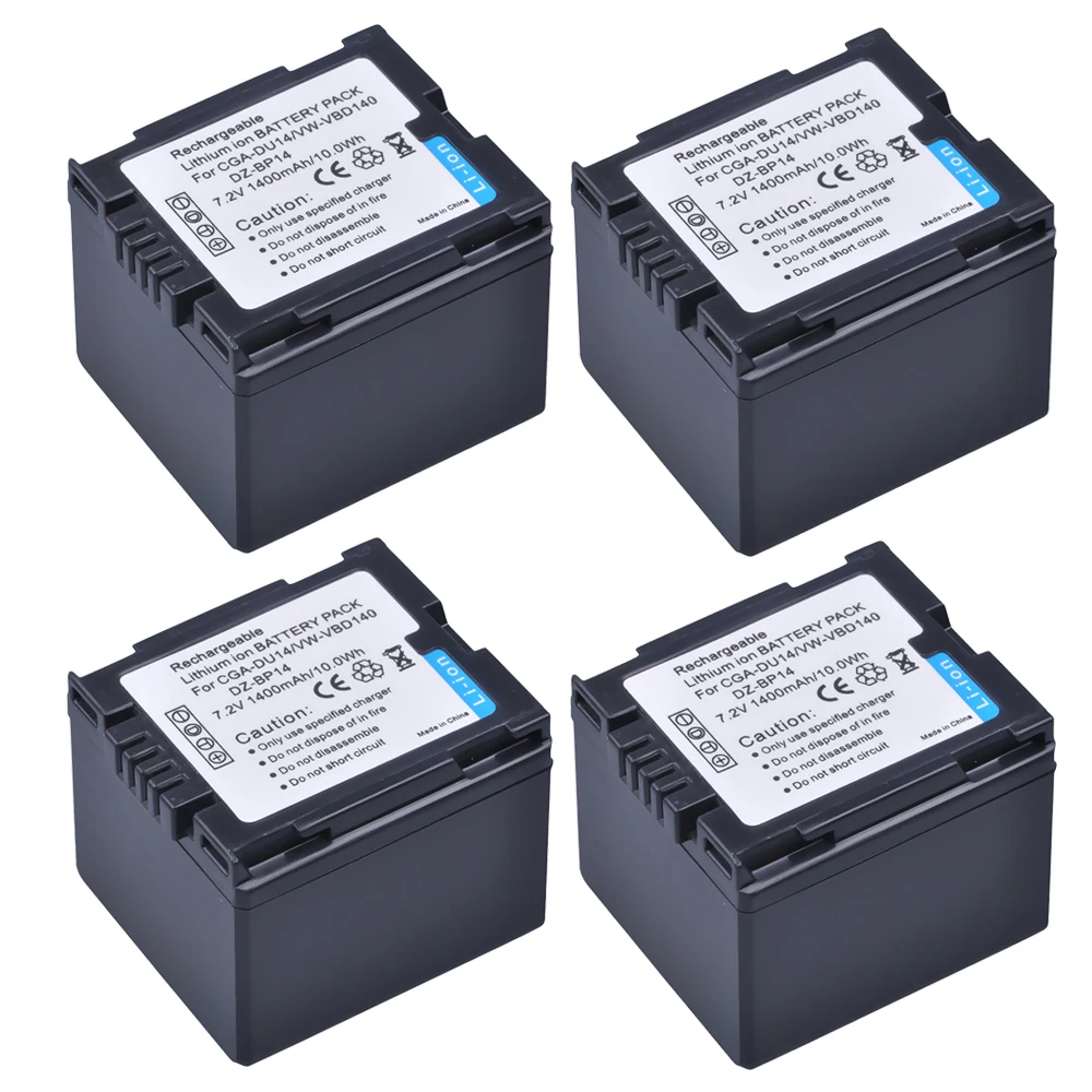 PowerTrust 4Pcs 7.2V 1400mAh CGA-DU14 CGA DU14 Camera Battery for Panasonic DU06 DU07 NV-GS10 VDR-M70/M50 CGA-DU12 VW-VBD140
PowerTrust 4Pcs 7.2V 1400mAh CGA-DU14 CGA DU14 Camera Battery for Panasonic DU06 DU07 NV-GS10 VDR-M70/M50 CGA-DU12 VW-VBD140