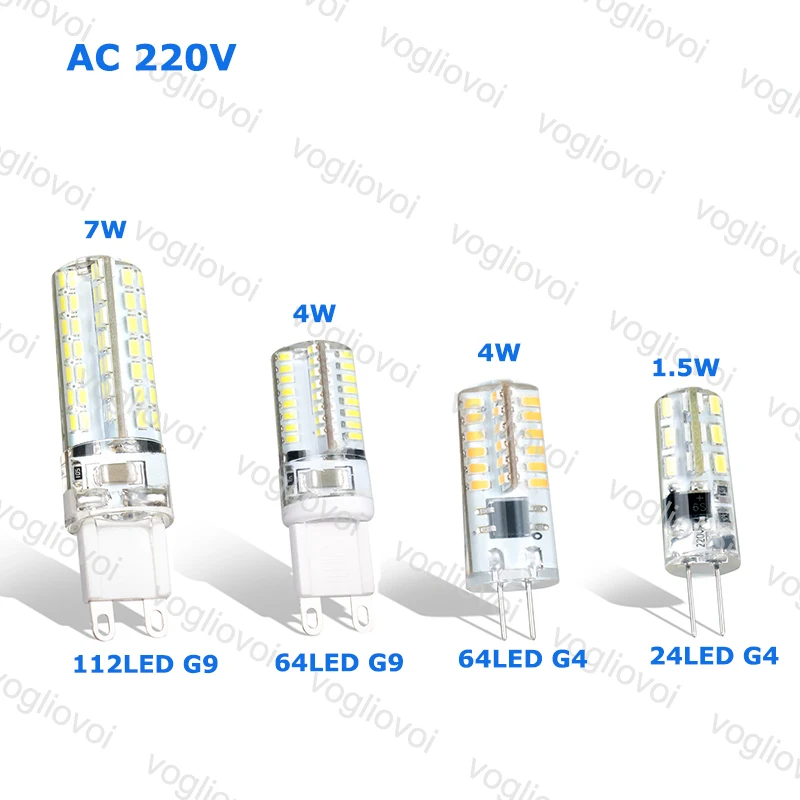 Vogliovoi Led Light G9 G4 1.5W 4W 7W AC220V White Corn Bulb Silicone Lamps Crystal Chandelier Home Decoration Light
Vogliovoi Led Light G9 G4 1.5W 4W 7W AC220V White Corn Bulb Silicone Lamps Crystal Chandelier Home Decoration Light