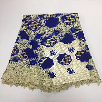Embroidered african cord lace Royal blue water soluble lace fabric HIGH quality african lace fabric 5yards F183-2
Embroidered african cord lace Royal blue water soluble lace fabric HIGH quality african lace fabric 5yards F183-2