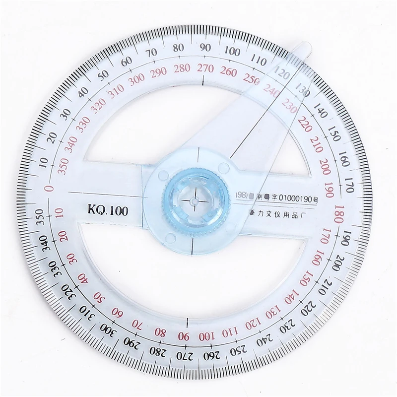 1pc Patchwork Ruler Diameter 10cm Plastic 360 Degree Pointer Protractor Ruler Angle Finder Swing Arm for School Office Supplies
1pc Patchwork Ruler Diameter 10cm Plastic 360 Degree Pointer Protractor Ruler Angle Finder Swing Arm for School Office Supplies