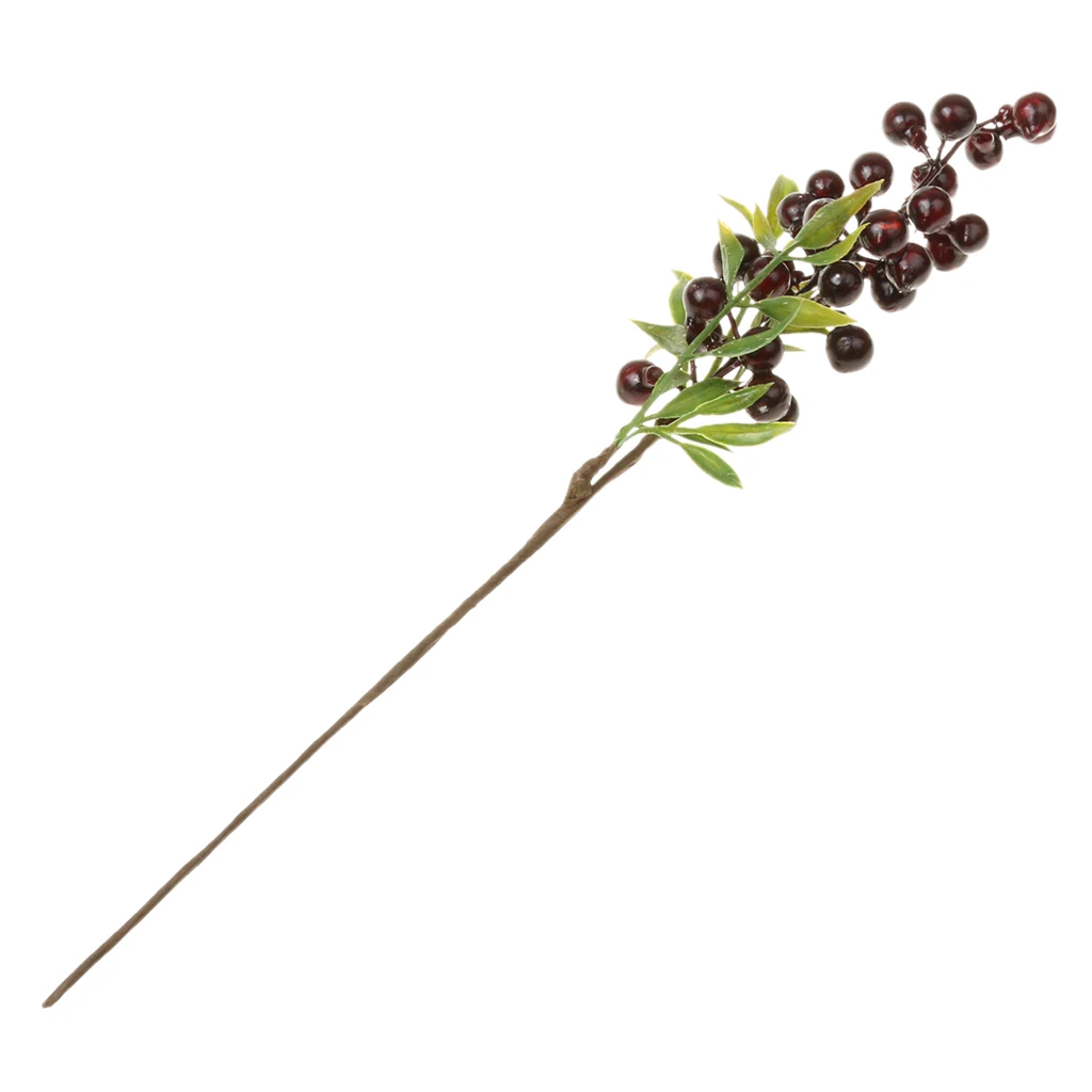 1Piece Handmade Artificial Fresh Plant Flower Fruit Berries Branches Wedding Party Bouquet Home Cafe Beautify Decor Crafts