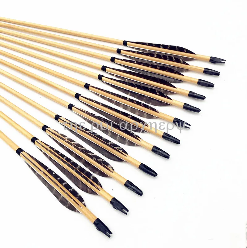 For Longbow Archery Hunting 6/12/24Pcs wooden Arrows Natural Feather Fletched Wood Shaft
For Longbow Archery Hunting 6/12/24Pcs wooden Arrows Natural Feather Fletched Wood Shaft