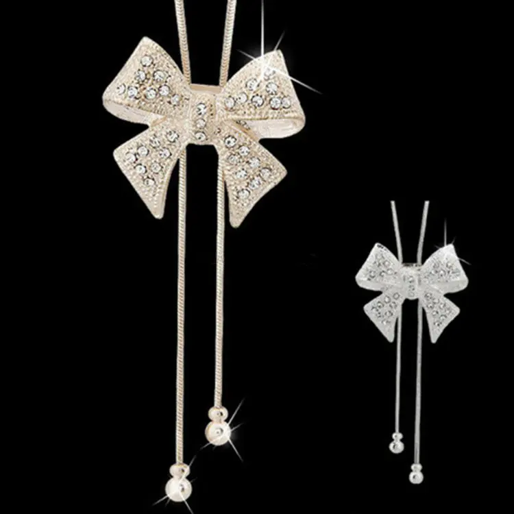 New Lady Chic Luxury Rhinestone Statement Shiny Bow Pendant Silver Color&Gold Color Butterfly Chain Necklace Jewelry
New Lady Chic Luxury Rhinestone Statement Shiny Bow Pendant Silver Color&Gold Color Butterfly Chain Necklace Jewelry