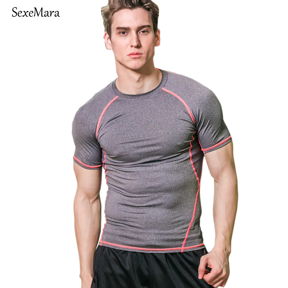 SexeMara Mens Running T-Shirts Tops Tee Quick Dry 2018 Shirts Men Solid Breathable Mens Compression Tight Top Men Sport Fitness
SexeMara Mens Running T-Shirts Tops Tee Quick Dry 2018 Shirts Men Solid Breathable Mens Compression Tight Top Men Sport Fitness