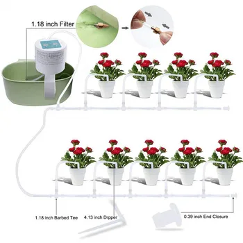 FIRMOR Automatic Drip Irrigation Kit Self Watering System with 15-Day Watering Vacation Graden Plant Watering Time Setting
FIRMOR Automatic Drip Irrigation Kit Self Watering System with 15-Day Watering Vacation Graden Plant Watering Time Setting