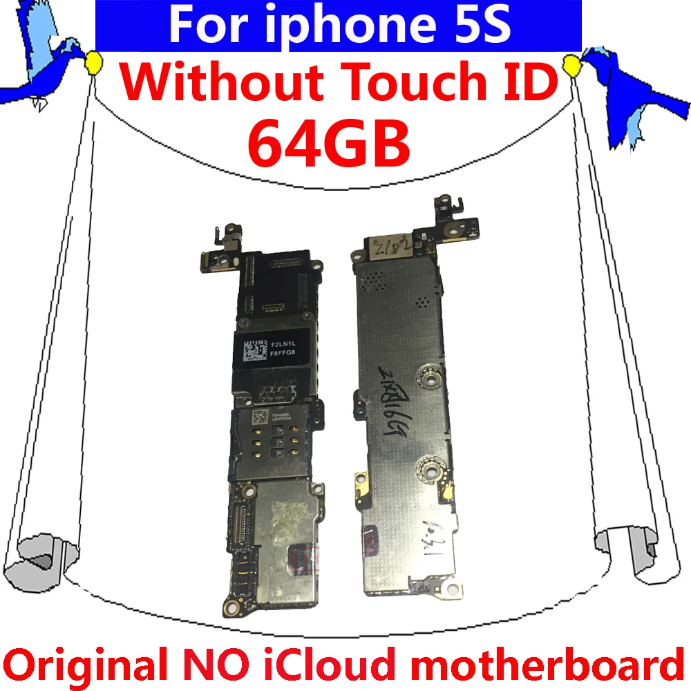 Full unlocked good working mainboard without touch ID for iphone 5S 64g original IOS system motherboard for iphone 5 S NO iCloud
Full unlocked good working mainboard without touch ID for iphone 5S 64g original IOS system motherboard for iphone 5 S NO iCloud