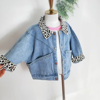 Cotton Leopard Turn Down Collar Spliced Boys Girls Denim Jacket Kids Spring Autumn Jean Coat Children's Clothing
Cotton Leopard Turn Down Collar Spliced Boys Girls Denim Jacket Kids Spring Autumn Jean Coat Children's Clothing