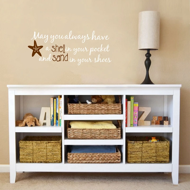 Phrase Quote Wall Decal Sticker - May you always have Shell ..Philosophy wall decal stickers Coastal Decoration Starfish
Phrase Quote Wall Decal Sticker - May you always have Shell ..Philosophy wall decal stickers Coastal Decoration Starfish