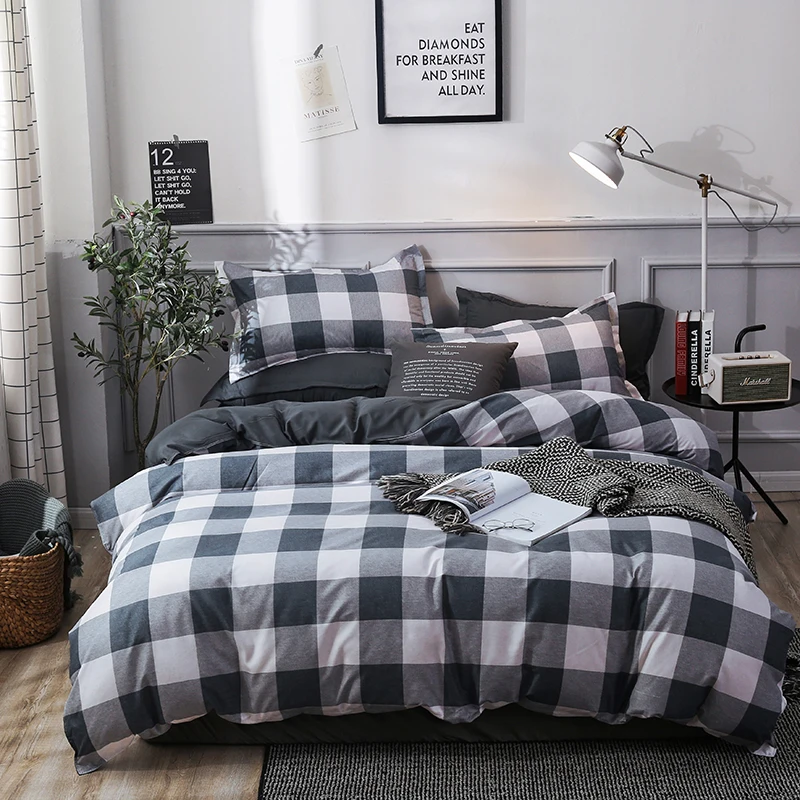 Nordic Lattice Bedding Linen Set Adults Bedclothes Bed Comforter Soft Bed Sheet Pillowcase Duvet Cover CN Queen Bedding Set
Nordic Lattice Bedding Linen Set Adults Bedclothes Bed Comforter Soft Bed Sheet Pillowcase Duvet Cover CN Queen Bedding Set