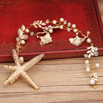 Starfish Tiara Headband Head Chain Pearl Jewelry Hair Accessories Bridal Headpiece Bandeau Cheveux Femme Bijoux De Tete WIGO0766
Starfish Tiara Headband Head Chain Pearl Jewelry Hair Accessories Bridal Headpiece Bandeau Cheveux Femme Bijoux De Tete WIGO0766