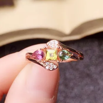 Natural real tourmaline flower ring Free shipping 925 sterling silver Handworked rings 0.3ct*3pcs gemstone R972217
Natural real tourmaline flower ring Free shipping 925 sterling silver Handworked rings 0.3ct*3pcs gemstone R972217