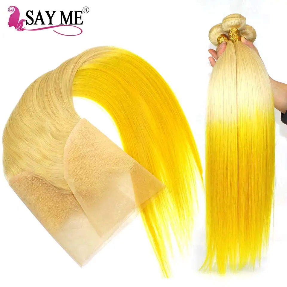 613/Yellow Blonde Bundles With Frontal Straight Human Hair Bundles With Frontal Remy Ombre Peruvian Hair Bundles With Frontal
613/Yellow Blonde Bundles With Frontal Straight Human Hair Bundles With Frontal Remy Ombre Peruvian Hair Bundles With Frontal