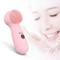 Ovonni Sonic Vibration Silicone Facial Cleansing Brush Waterproof Battery-Powered Electric Face Cleanser Cleaner image