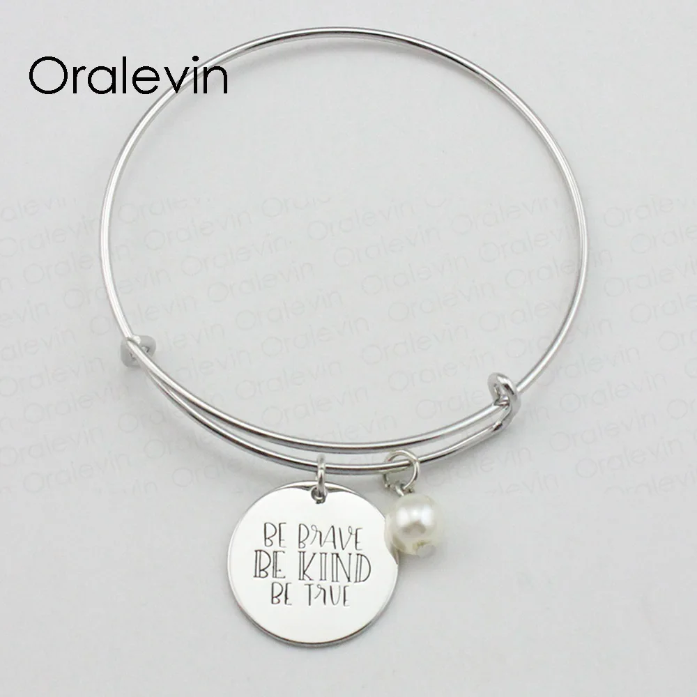 BE BRAVE BE KIND BE TRUE Inspirational Hand Stamped Engraved Pendant Female Expandable Bracelet Gift Jewelry, #LN2080B
BE BRAVE BE KIND BE TRUE Inspirational Hand Stamped Engraved Pendant Female Expandable Bracelet Gift Jewelry, #LN2080B
