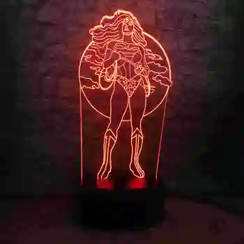 3D Acrylic LED Night Light Cool Wonder Woman Super Hero Touch 7 Color Changing Desk Table Lamp Party Decor Light Christmas Gifts
3D Acrylic LED Night Light Cool Wonder Woman Super Hero Touch 7 Color Changing Desk Table Lamp Party Decor Light Christmas Gifts
