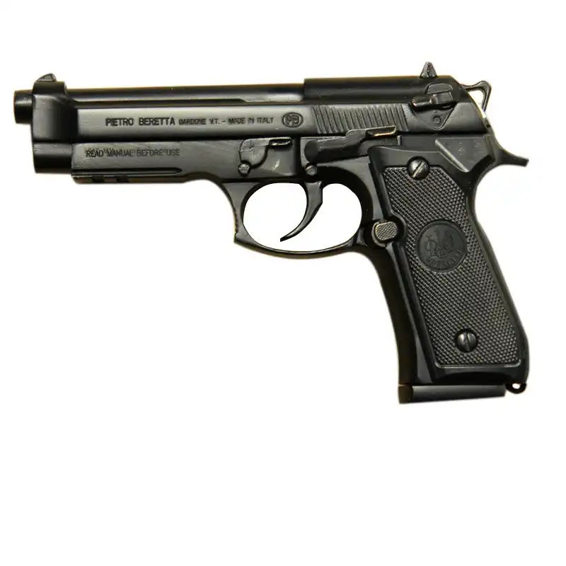 black metal toy gun