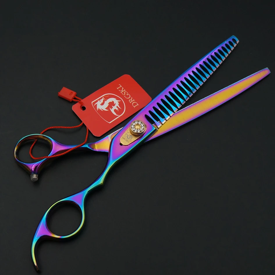 DRGSKL 440C rainbow hair thinning scissors pet grooming scissors, 8.0 inch dog hair shears pet grooming thinning scissors
DRGSKL 440C rainbow hair thinning scissors pet grooming scissors, 8.0 inch dog hair shears pet grooming thinning scissors