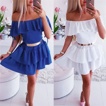 Summer Dress Boho Women Casual Ruffle Short Mini Dress Off Shoulder Party Slash Neck Sexy Club Ruffles Dresses
Summer Dress Boho Women Casual Ruffle Short Mini Dress Off Shoulder Party Slash Neck Sexy Club Ruffles Dresses