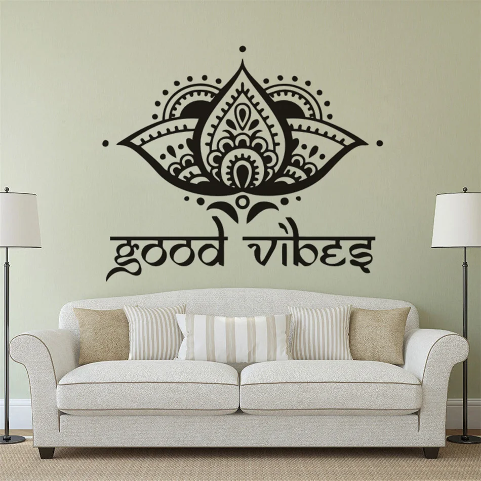 Lotus Flower Design Wall Decals Yogo Studio Decor Good Vibes Vinyl Wall Sticker Boho Decor For Home Lotus Flowers Mural AZ110
Lotus Flower Design Wall Decals Yogo Studio Decor Good Vibes Vinyl Wall Sticker Boho Decor For Home Lotus Flowers Mural AZ110