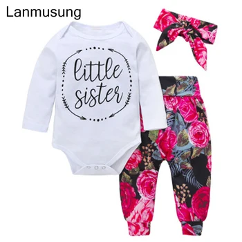 3pieces/set Girl Clothes Sets 3pcs baby newborn clothes pants Headband Jumpsuit Baby Clothing Sets
3pieces/set Girl Clothes Sets 3pcs baby newborn clothes pants Headband Jumpsuit Baby Clothing Sets