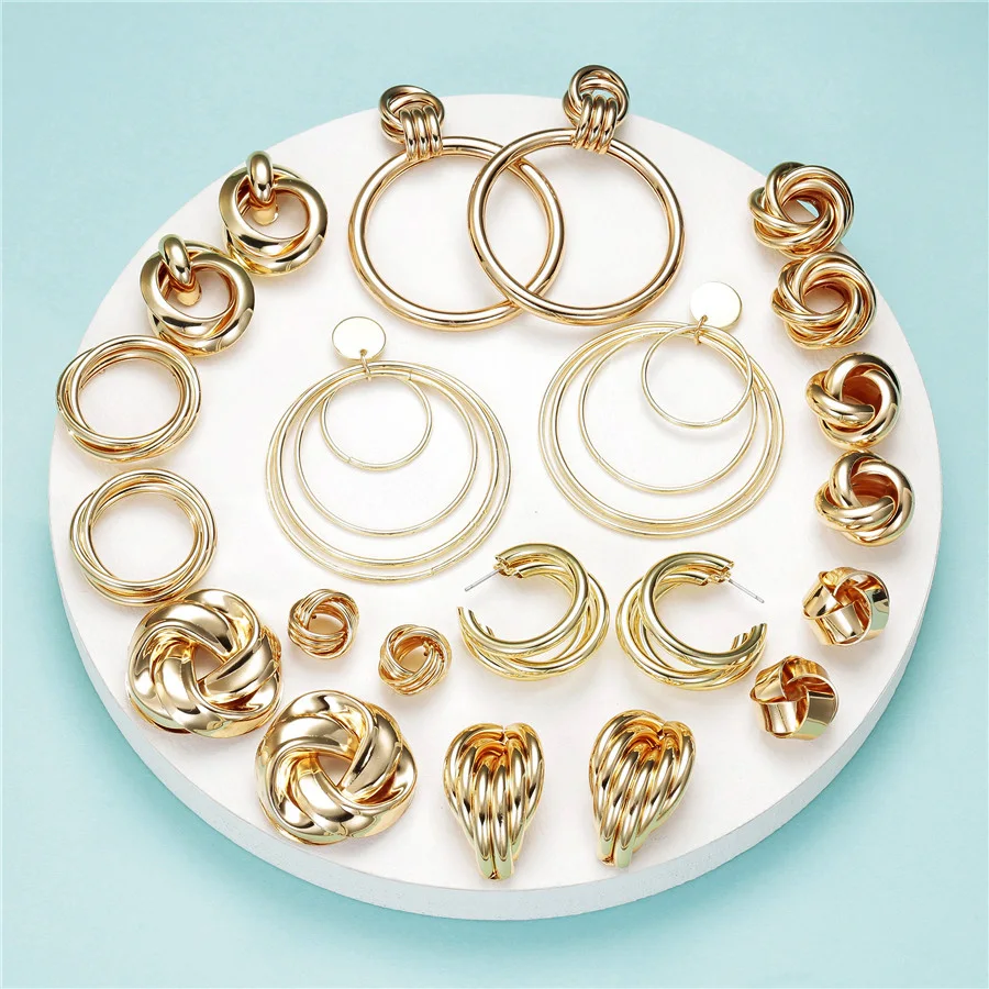20 Styles Punk Statement Stud Earrings Women Fashion Jewelry Gold Big Round Geometric Circle Cross Metal Hanging Earings Female
20 Styles Punk Statement Stud Earrings Women Fashion Jewelry Gold Big Round Geometric Circle Cross Metal Hanging Earings Female