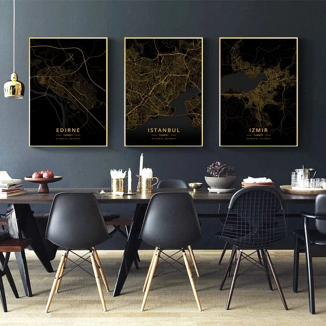 Istanbul Izmir Edirne Mersin Turkey City Map Gold Map Canvas Art Print Wall Pictures for Living Room No Frame
Istanbul Izmir Edirne Mersin Turkey City Map Gold Map Canvas Art Print Wall Pictures for Living Room No Frame