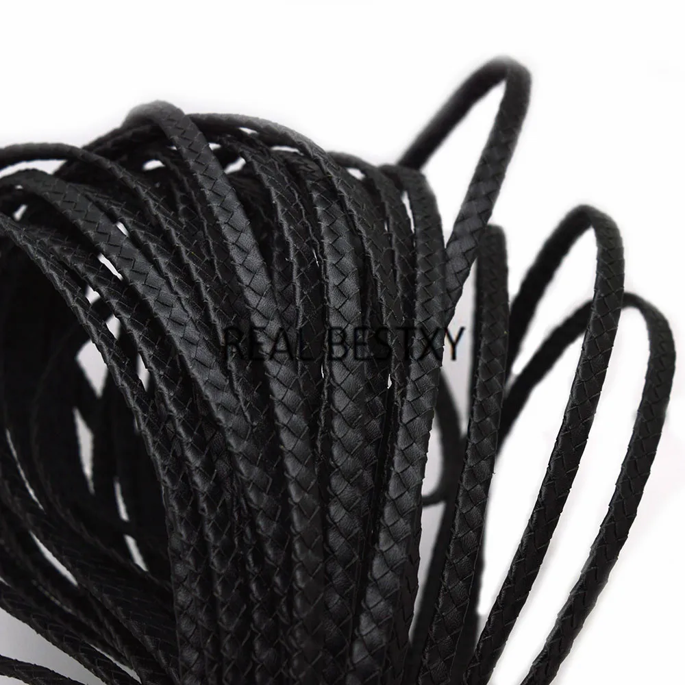REAL BESTXY 6*2mm black Black braided Leather Cord For DIY Craft Accessories Jewelry for Beading Necklace Ethnic Meterial sale
REAL BESTXY 6*2mm black Black braided Leather Cord For DIY Craft Accessories Jewelry for Beading Necklace Ethnic Meterial sale