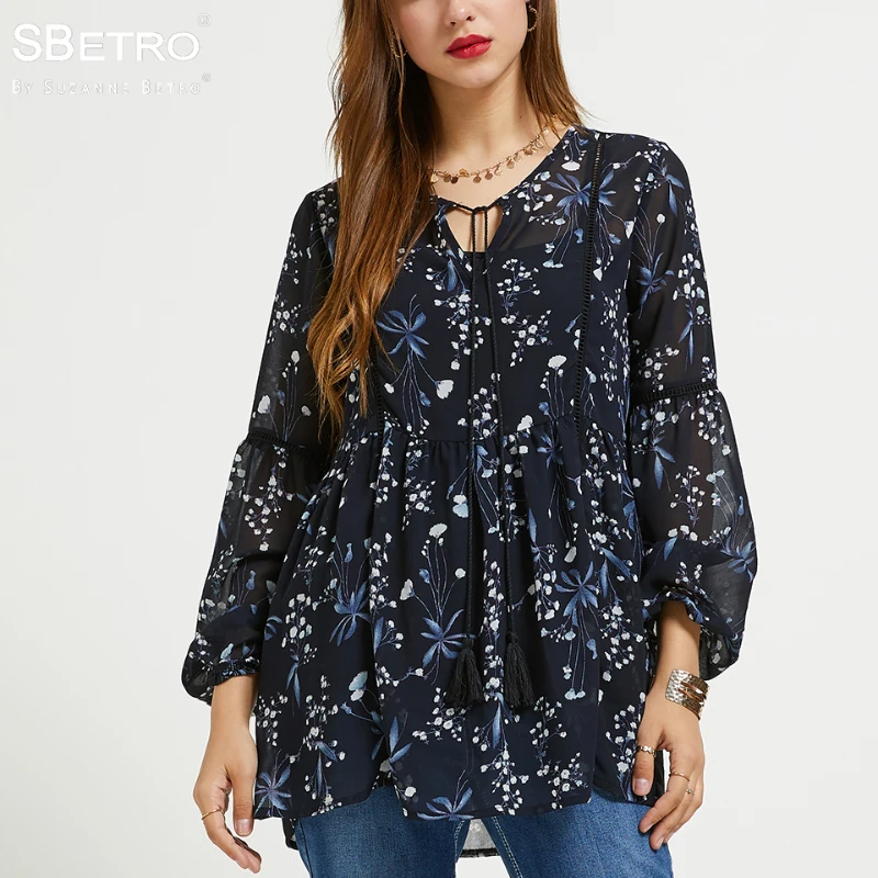 SBetro Print Floral Tee Shirt Female Chiffon Notch Tie Neck Long Balloon Sleeve Babydoll Tunic Top Women Blouse
SBetro Print Floral Tee Shirt Female Chiffon Notch Tie Neck Long Balloon Sleeve Babydoll Tunic Top Women Blouse