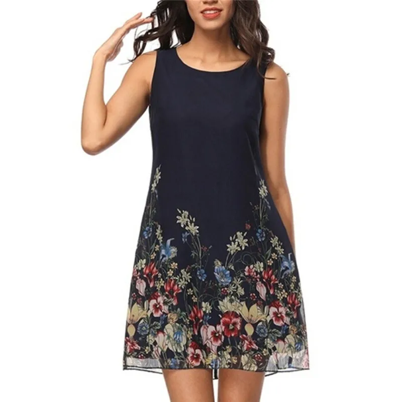 Summer Women Fashion Dresses Polyester Casual Chiffon Braces Dress Print Sleeveless Sexy Beach Mini Dress Sundress z0218
Summer Women Fashion Dresses Polyester Casual Chiffon Braces Dress Print Sleeveless Sexy Beach Mini Dress Sundress z0218