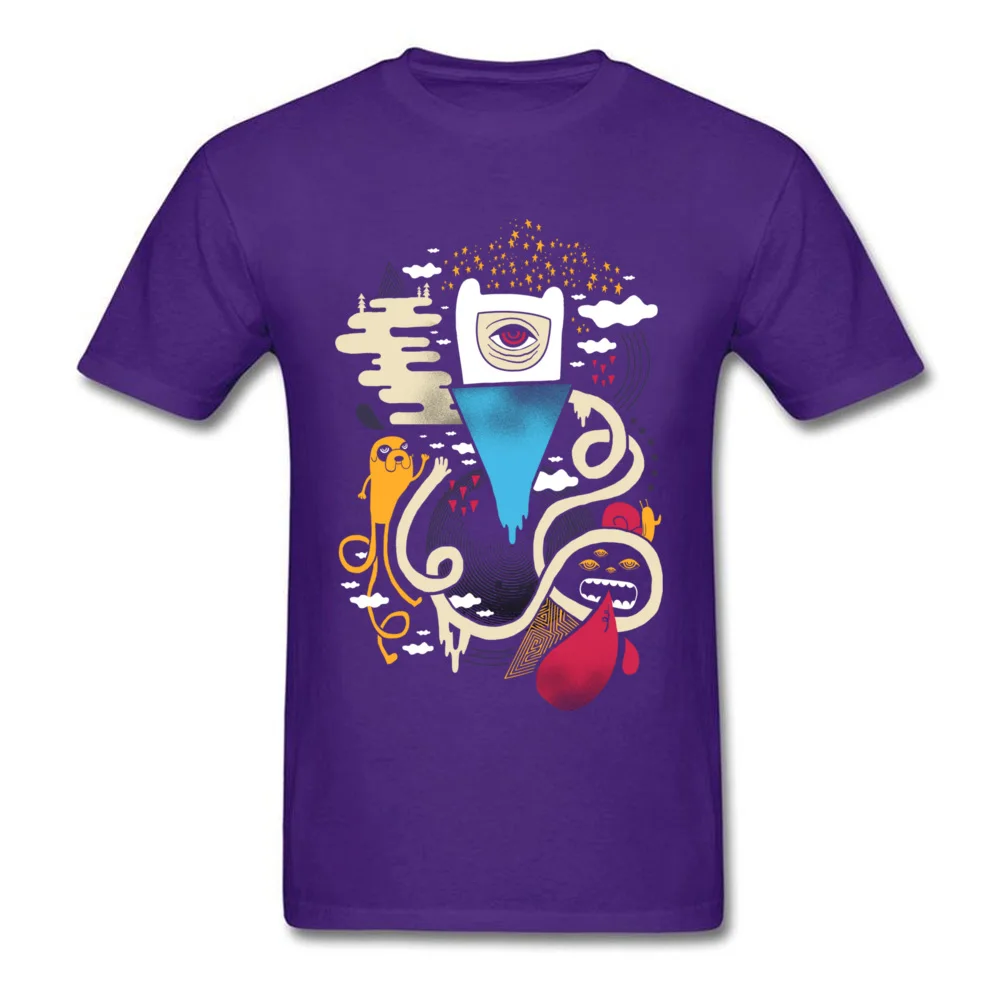 Hip Hop Man Tops & Tees Ordinary Adventure Print T-shirts 100% Cotton Short Sleeve Printed Tee-Shirt Round Neck Ordinary Adventure purple