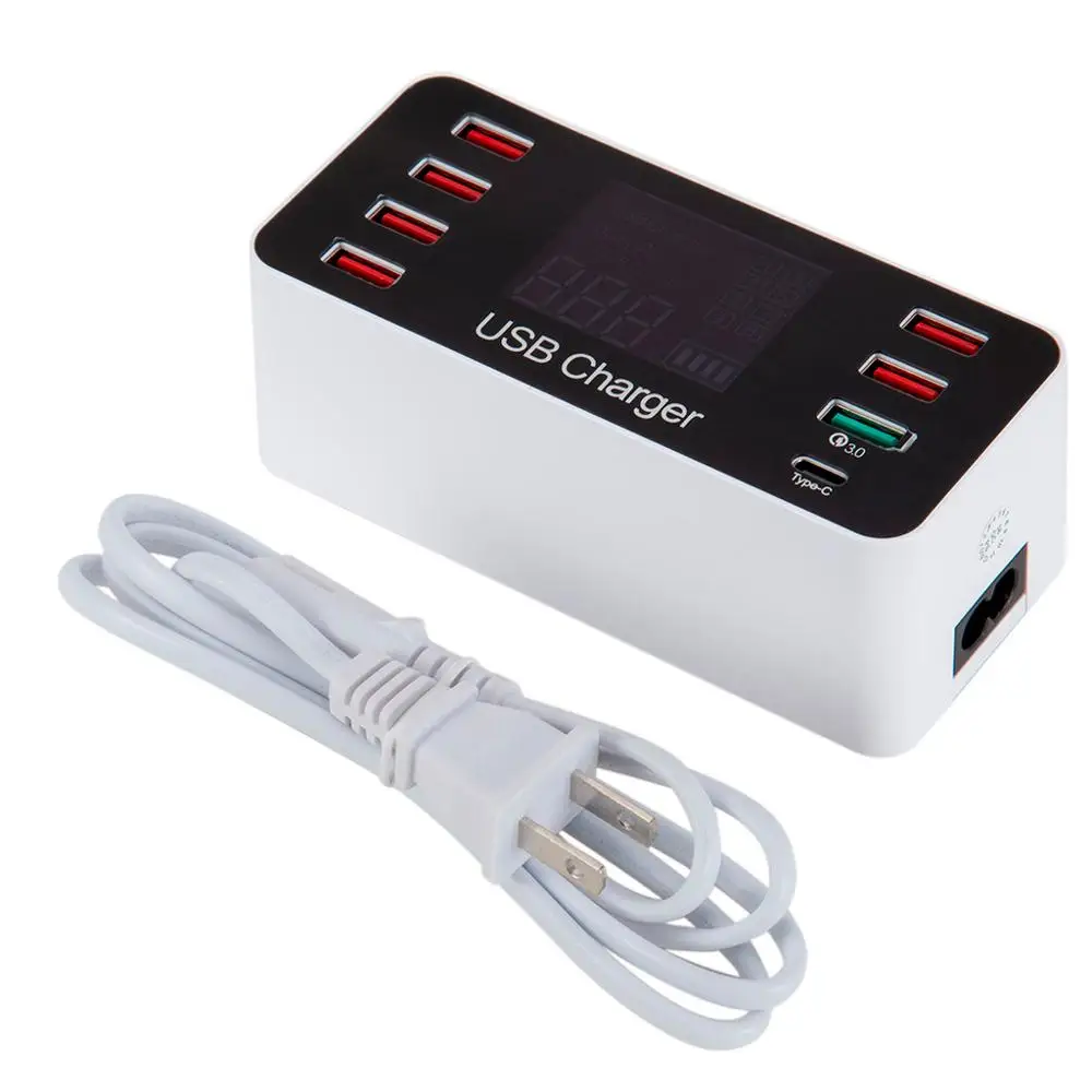 mobile phone charger adapter 8Port USB Charger Fast Loader Type-C Fast Charge 40W QC 3.0 LED Display for UK US EU AU AC char Q70
mobile phone charger adapter 8Port USB Charger Fast Loader Type-C Fast Charge 40W QC 3.0 LED Display for UK US EU AU AC char Q70