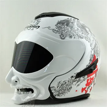 Genuine white and black gas Marushin helmet motorcycle helmet samurai helmet half face double lens marushinC609
Genuine white and black gas Marushin helmet motorcycle helmet samurai helmet half face double lens marushinC609
