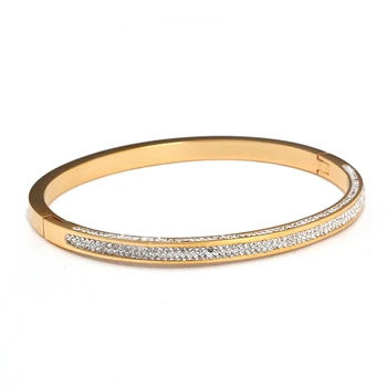 Stainless Steel Women Gold Bangles Bracelets CZ Cystals Cuff Wristband Bracelet Bangle For Trendy Femme Jewelry Gift
Stainless Steel Women Gold Bangles Bracelets CZ Cystals Cuff Wristband Bracelet Bangle For Trendy Femme Jewelry Gift