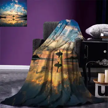Ride The Wave Throw Blanket Surfer Walking Before Horizon with Cloudy Sky Coastal Charm Image Warm Microfiber
Ride The Wave Throw Blanket Surfer Walking Before Horizon with Cloudy Sky Coastal Charm Image Warm Microfiber