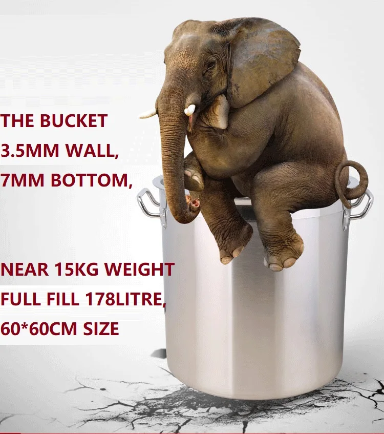 160litre Water Bucket increase Large Barrel stainless steel Thicking Pot 60*60cm Deep Stock pot
160litre Water Bucket increase Large Barrel stainless steel Thicking Pot 60*60cm Deep Stock pot