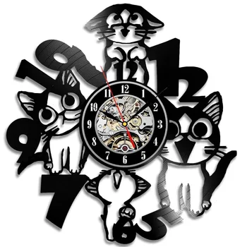 Home Decor Art Gift 1Piece Personalized Creative Cute Cats Exclusive Vinyl Record Wall Clock
Home Decor Art Gift 1Piece Personalized Creative Cute Cats Exclusive Vinyl Record Wall Clock