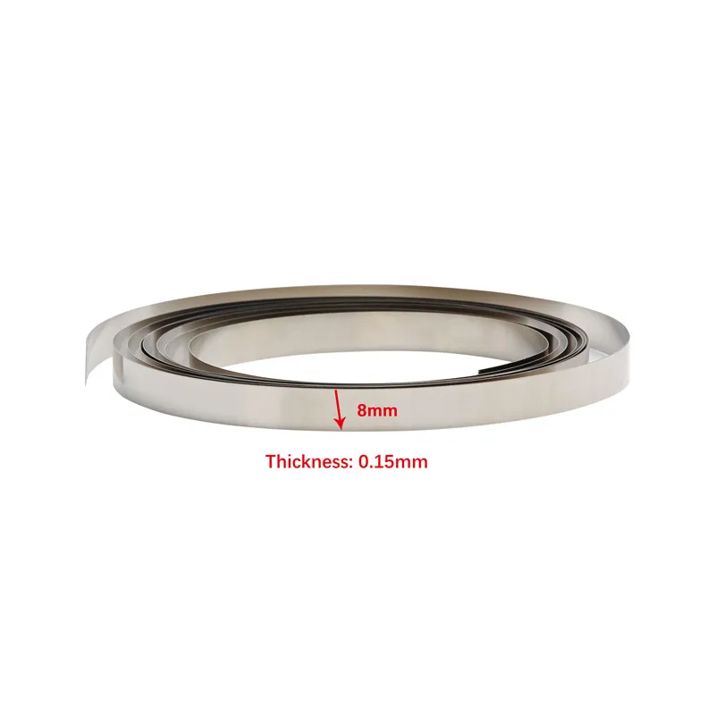 1Pcs Pure Nickel Strip Tape 2M 8mm x 0.1/0.12/0.15 For Li 18650 Battery Spot Welding Compatible For Spot Welder Machine
1Pcs Pure Nickel Strip Tape 2M 8mm x 0.1/0.12/0.15 For Li 18650 Battery Spot Welding Compatible For Spot Welder Machine