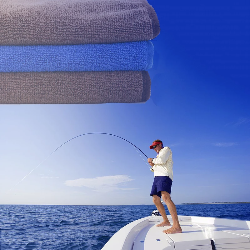Фото Fishing Towel Special Thickening Quick-drying Cotton Cloth Supplies Outdoor Sports Handkerchief Wiping | Спорт и развлечения