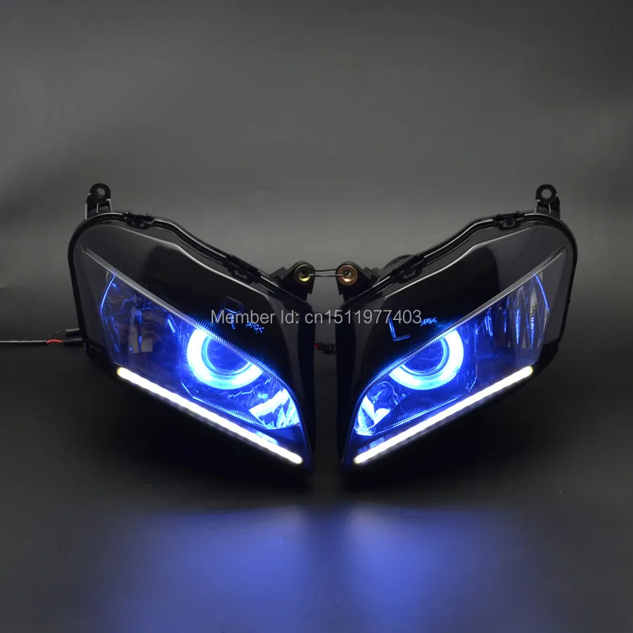 Custom Modified HID Conversion Projector Headlight Blue Angel Eyes&LED DRL Assembled Fit For CBR600RR 2007-2012
Custom Modified HID Conversion Projector Headlight Blue Angel Eyes&LED DRL Assembled Fit For CBR600RR 2007-2012