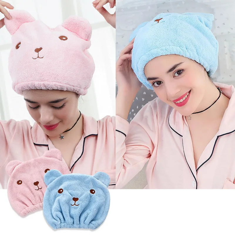 Urijk Quick-drying Bath Hair Towel for Adult Cartoon Cute Bear Shower Cap women Bathroom Super Absorbent Microfiber Salon Towel
Urijk Quick-drying Bath Hair Towel for Adult Cartoon Cute Bear Shower Cap women Bathroom Super Absorbent Microfiber Salon Towel