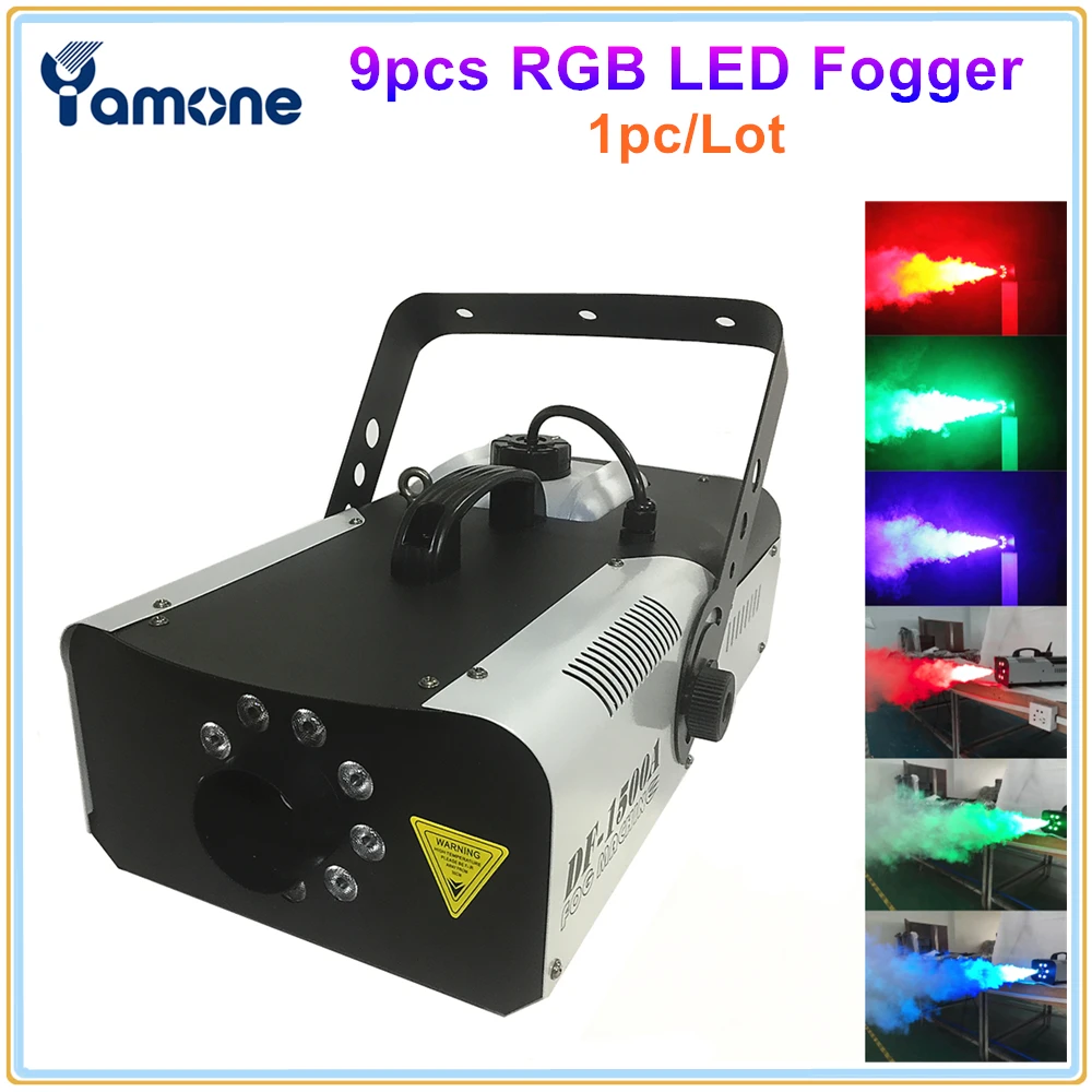 1pc/Lot 9pcs*3W LED RGB Wireless 1500W Fog Smoke Machine Stage Effect Disco DJ Party Christmas with Remote Control LED Fogger
1pc/Lot 9pcs*3W LED RGB Wireless 1500W Fog Smoke Machine Stage Effect Disco DJ Party Christmas with Remote Control LED Fogger