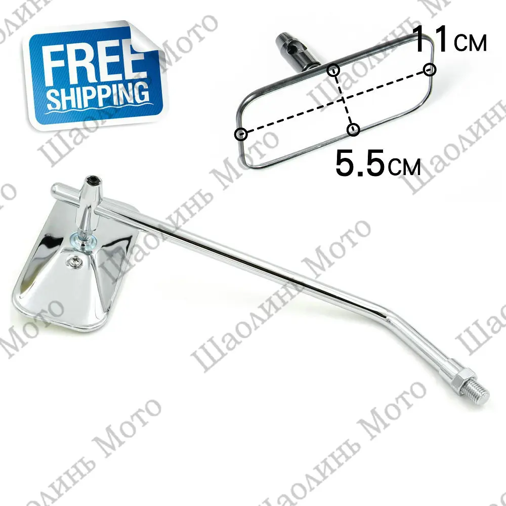 

1 SET Chrome Vintage Cafe Racer Motorcycle Rearview Mirror For Suzuki Kawasaki Honda Yamaha Harley Made in TAIWAN Free Shipping