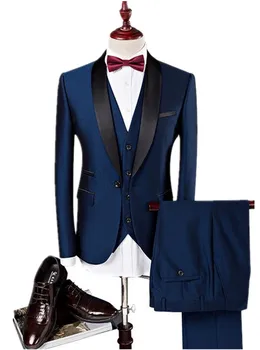 High Quality Navy Custom Made Men Wedding Suits Male Slim Fit 3 PCs Jacket+Pants+Vest For Wedding Groom Prom Party Tuxedos
High Quality Navy Custom Made Men Wedding Suits Male Slim Fit 3 PCs Jacket+Pants+Vest For Wedding Groom Prom Party Tuxedos