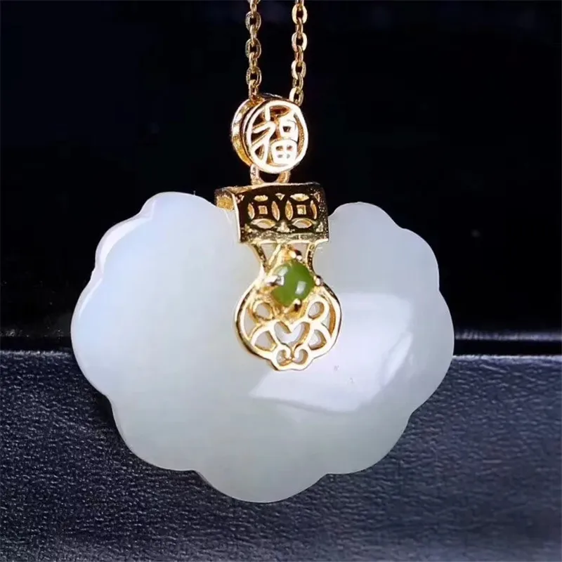 SICCSAEE Natural White Hetian Pendants Gold Chains Simple Fine Jewelry For Women Party Natural For Elegant Lady
SICCSAEE Natural White Hetian Pendants Gold Chains Simple Fine Jewelry For Women Party Natural For Elegant Lady