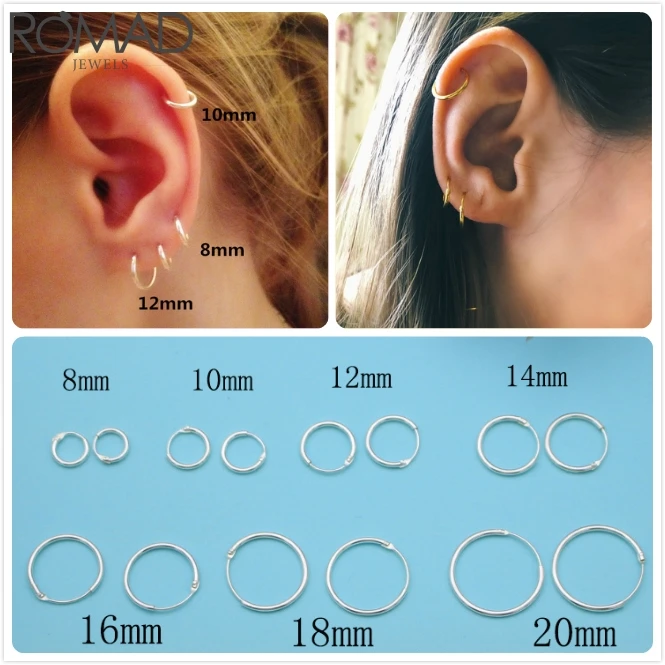 ROMAD 925 Sterling Silver Earrings For Women/Men Small Hoop Earrings Ear Bone aros Tiny Ear Nose Ring Girl aretes ear hoops R5
ROMAD 925 Sterling Silver Earrings For Women/Men Small Hoop Earrings Ear Bone aros Tiny Ear Nose Ring Girl aretes ear hoops R5
